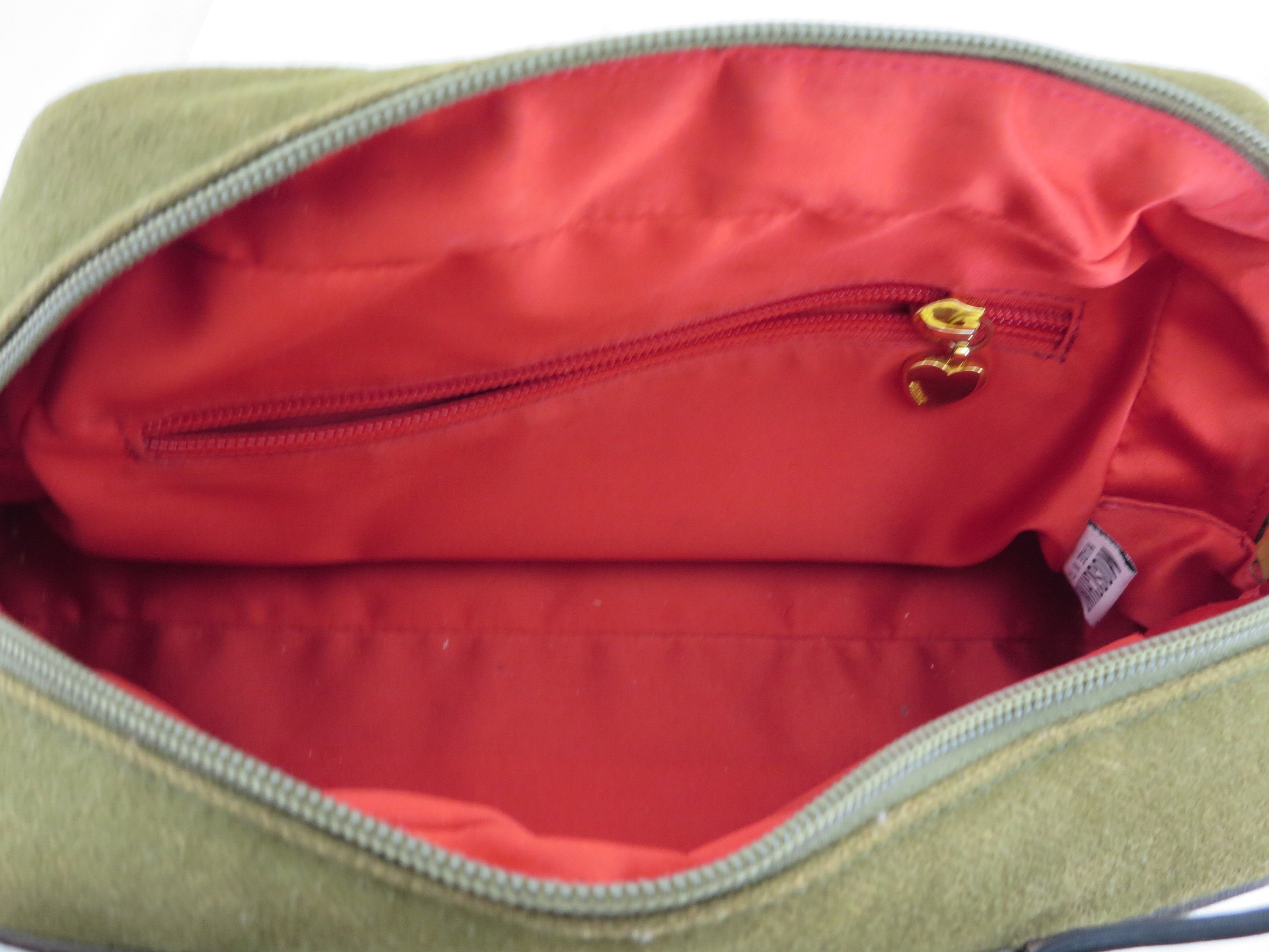 Vintage Moschino Lucky Patch Bag – Rare Green Felt Designer