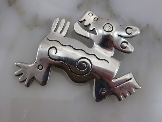 Sterling Silver Brooch - Southwestern Animal Anne… - image 2