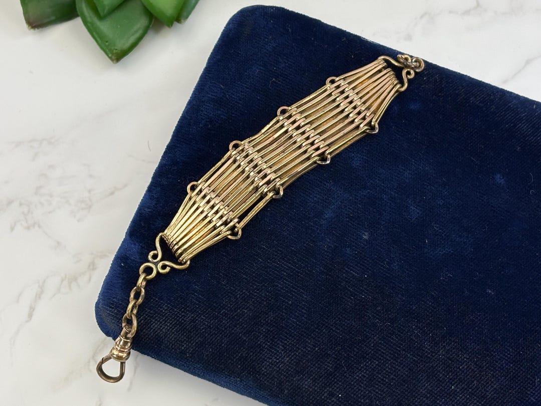 Antique Gate Link Watch Fob Chain AS IS - B.S.F. Co - Etsy
