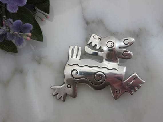 Sterling Silver Brooch - Southwestern Animal Anne… - image 7