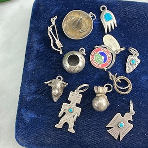 Sterling Silver Bracelet Charm or Pendant - ONE PIECE You Choose