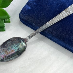 Vintage Collector Souvenir Spoon - 1939 World&#39;s Fair, Rogers Silver Plate Railroad Transportation Building