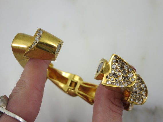 Alexis Bittar Jewelry Gold Art Deco Clamper Brace… - image 5