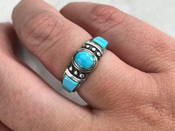 Sterling Silver Turquoise Ring - Silver Cloud Jew… - image 2