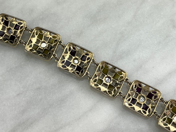 Monet Rhinestone Bracelet - Costume Jewelry Brace… - image 4