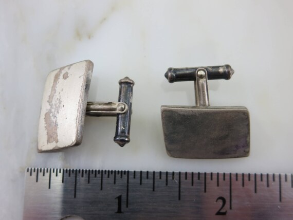 Sterling Cufflinks - Silver Cuff Links,Minimalist… - image 3