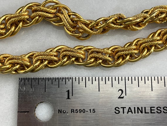 Napier Gold Chain Necklace - Chunky Thick Vintage… - image 5