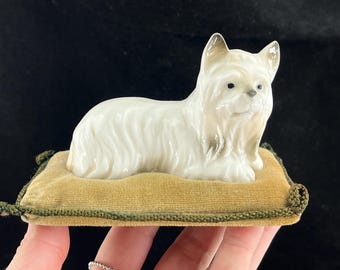 Vintage Porcelain Yorkshire Terrier Dog Figurine 4” - Etsy 日本