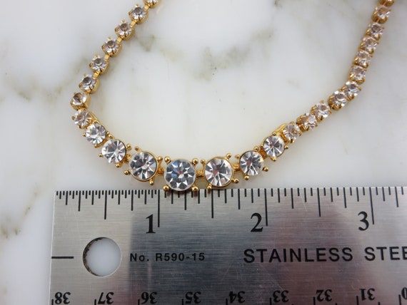 Rhinestone Monet Necklace - Costume Jewelry, Brid… - image 5
