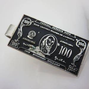 Vintage Mid Century Tie Clip - 100 Dollar Bill Benjamins