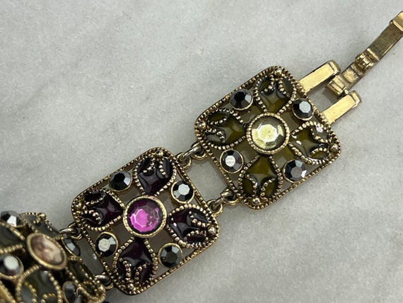 Monet Rhinestone Bracelet - Costume Jewelry Brace… - image 2