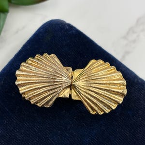 Vintage 1982‎ Bouchever Gold Tone Seashell Belt Buckle Jianmei Statement Vintage 1980s JEANNE BOUCHEVER Gold Tone Seashell Belt  main image 2