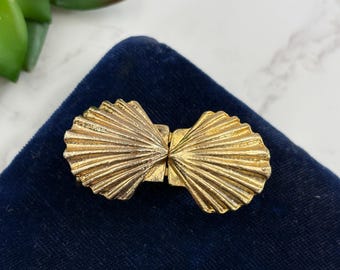 Vintage Gold Seashell Dotty Smith Buckle on Lilac Blue Green  display picture 3