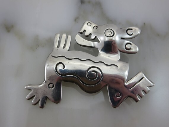 Sterling Silver Brooch - Southwestern Animal Anne… - image 1