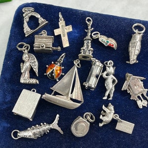 Sterling Silver Bracelet Charm or Pendant - ONE PIECE You Choose - Etsy