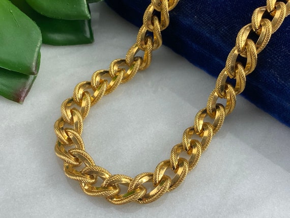 Gold Tone Chain Necklace - Vintage Napier Costume… - image 9