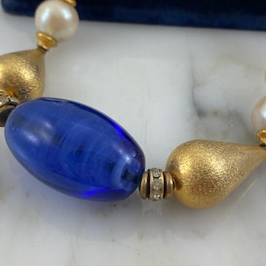 Vintage Cadoro Necklace - Pearls and Art Glass