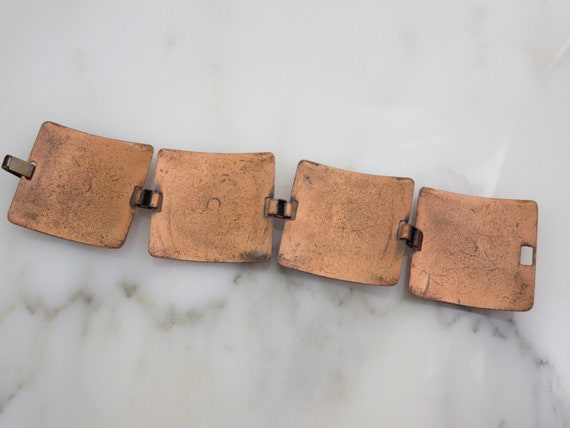 Copper Bracelet - Tragedy and Comedy Theater Mask… - image 6