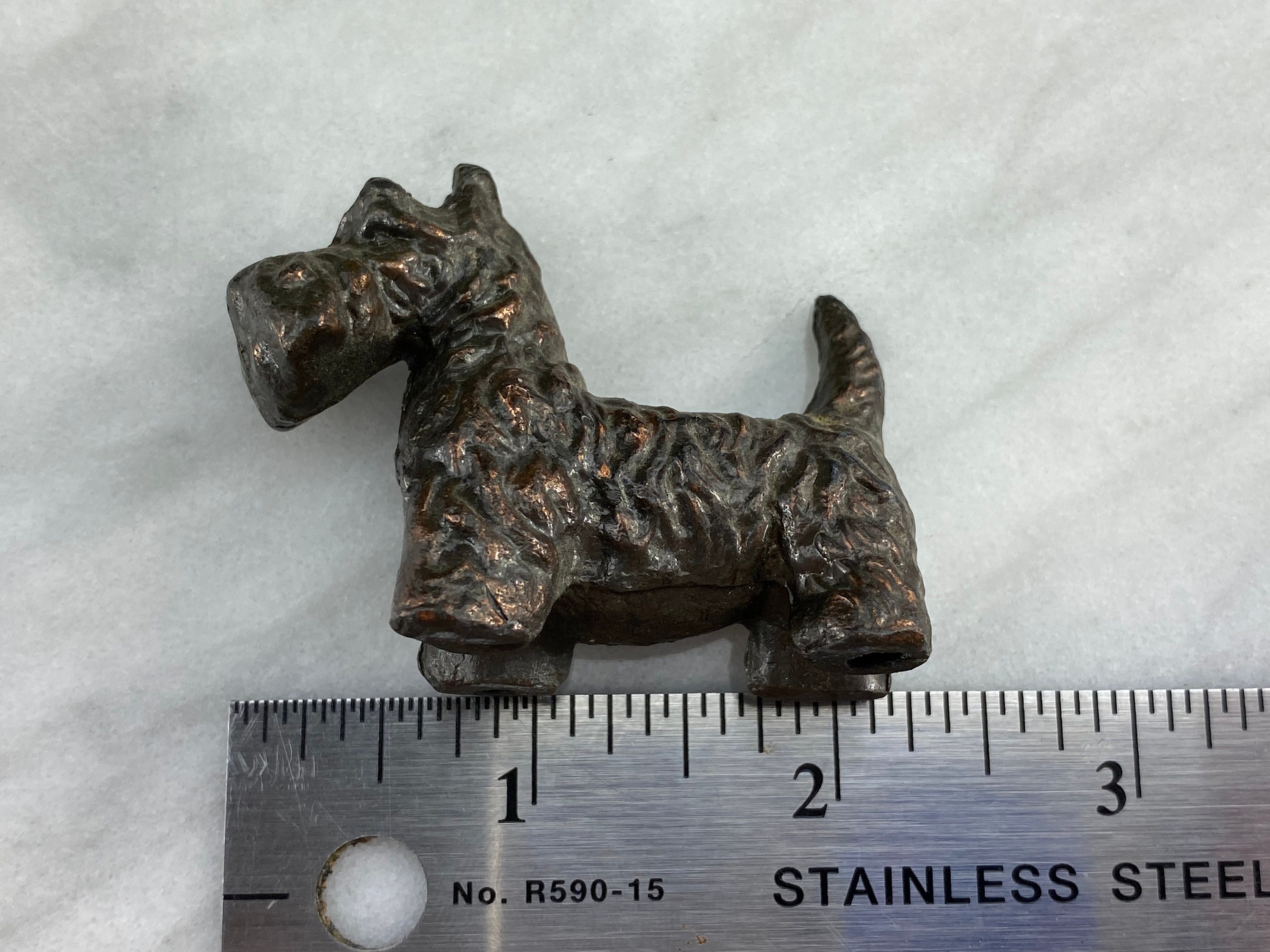 Cast Metal Dog Figurine Scottish Terrier Scottie Dog Copper Etsy