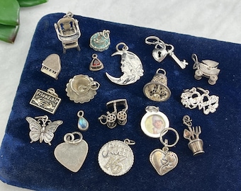 Sterling Silver Bracelet Charm or Pendant - ONE PIECE Your Choice