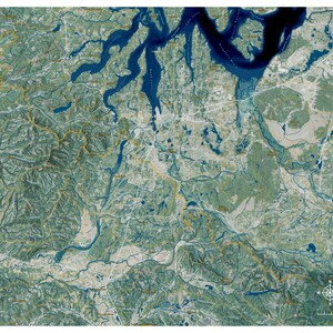 Mapa biorregional de Outwash Plains (condado de Thurston)