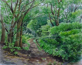 Leafy Walk - Original Watercolour Painting