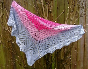 Triangular Hand Knitted Lace Scarf