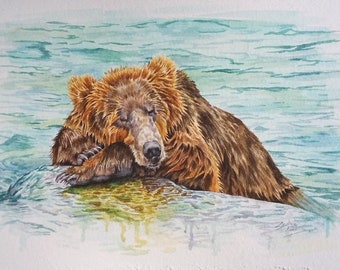 Original Watercolour Painting - 'Pepper Napping'