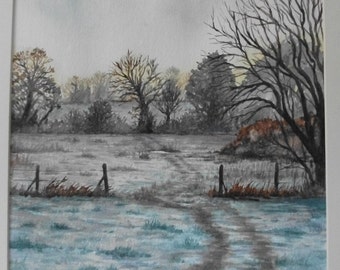 Original Painting - A Frosty Walk