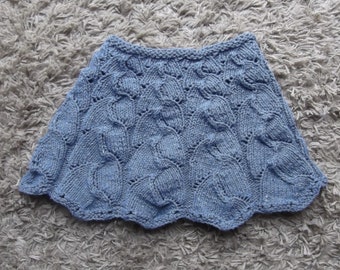 Hand Knit Denim Cowl