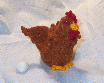Mini Knitted Chicken With Secret Egg Compartment