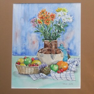 Watercolour Painting, Shirley Felts, Still Life, Original
