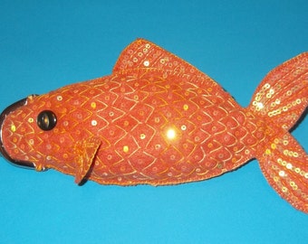Handsewn Felt Goldfish Coin Purse