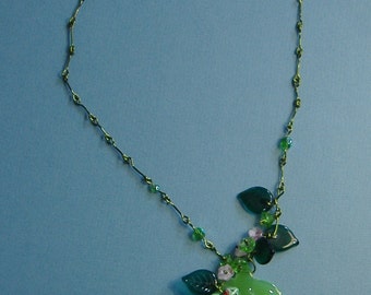 Tree Frog on Leaf Necklace