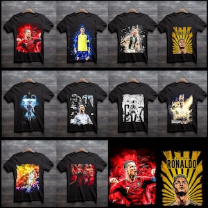 Cristiano Ronaldo CR7 Designs DTF Halbtöne Druck T-Shirt Vorlagen DTF Vorlagen, Sofortiger Download