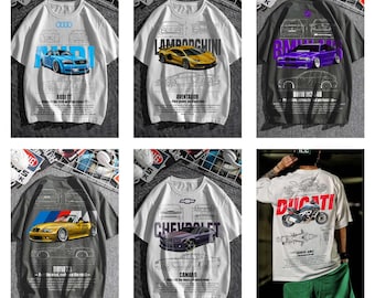 Motorfietsen Sportwagens Ontwerpen 47 Sublimatie DTF Sjablonen PNG Direct Downloaden