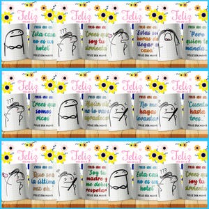 20 diseños Flork Frases Graciosas de MAMÁ Dia de la madre memes Tazas Mug sublimacion  plantillas Descarga Instantánea
