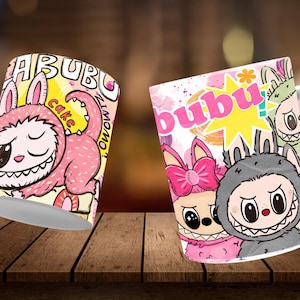 12 Plantillas LABUBU Diseños Sublimación mugs Caricaturas Divertidas Virales descarga instantánea