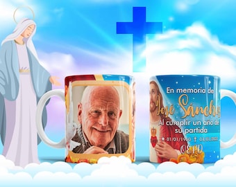 12 Modelos MEMÓRIAS FUNERÁRIAS DOS FALECIDOS Missas de velório Canecas Frases de fotos Download instantâneo Sublimação Designs editáveis do Photoshop