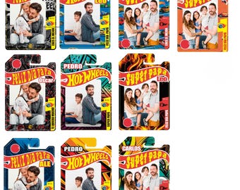 10 designs para embalagens blister para o Dia dos Pais: carrinhos em miniatura personalizáveis