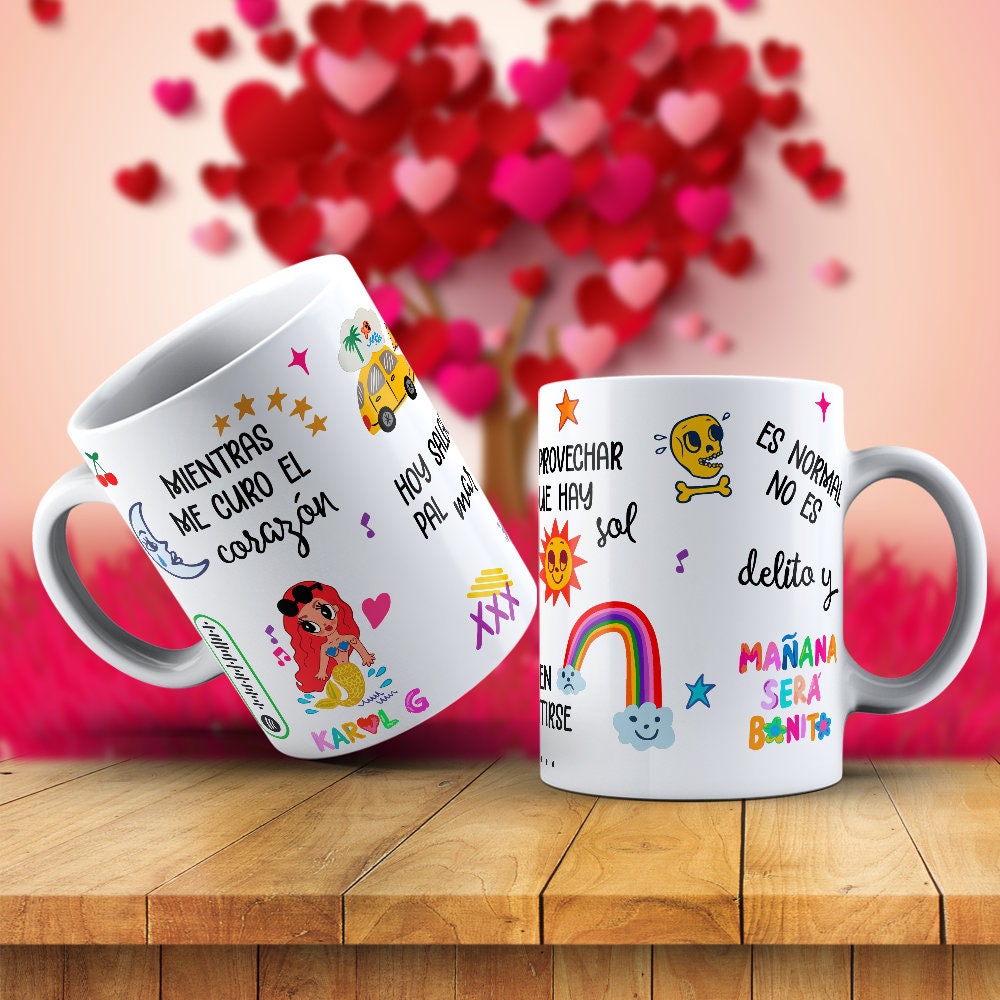 Karol G bichota templates Mugs Cups Sublimate Mommy Mugs Tomorrow will be nice Instant Download
