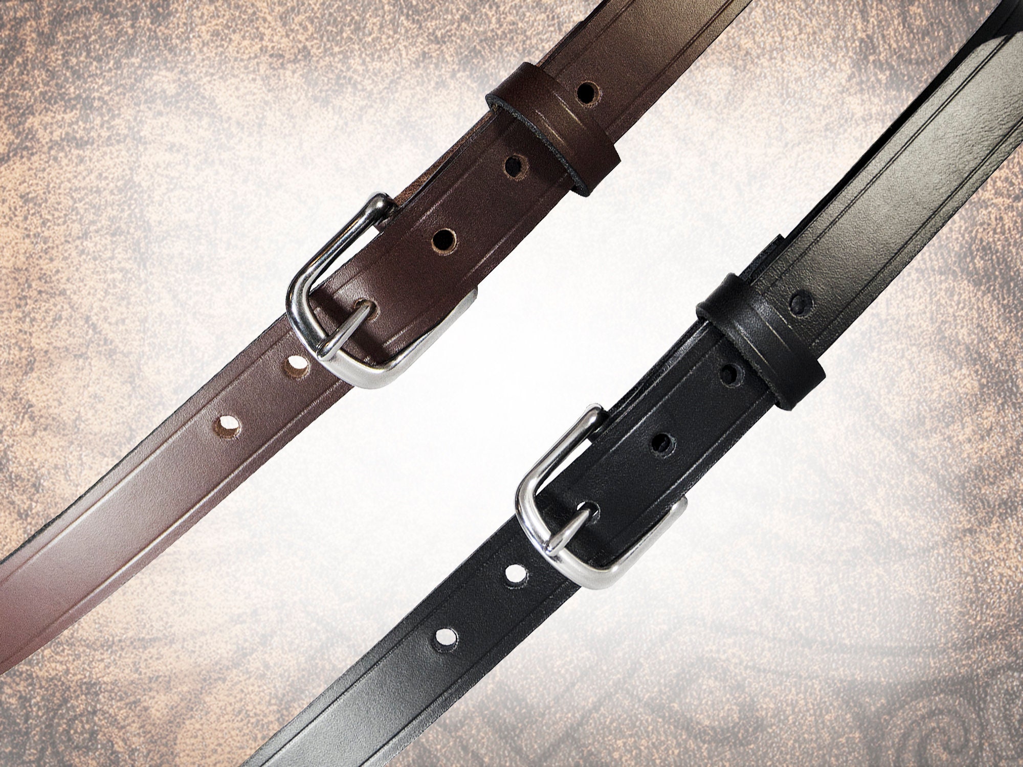 Leather Belt with Polished Hardware, X-Small, Formal Style Men main image 4