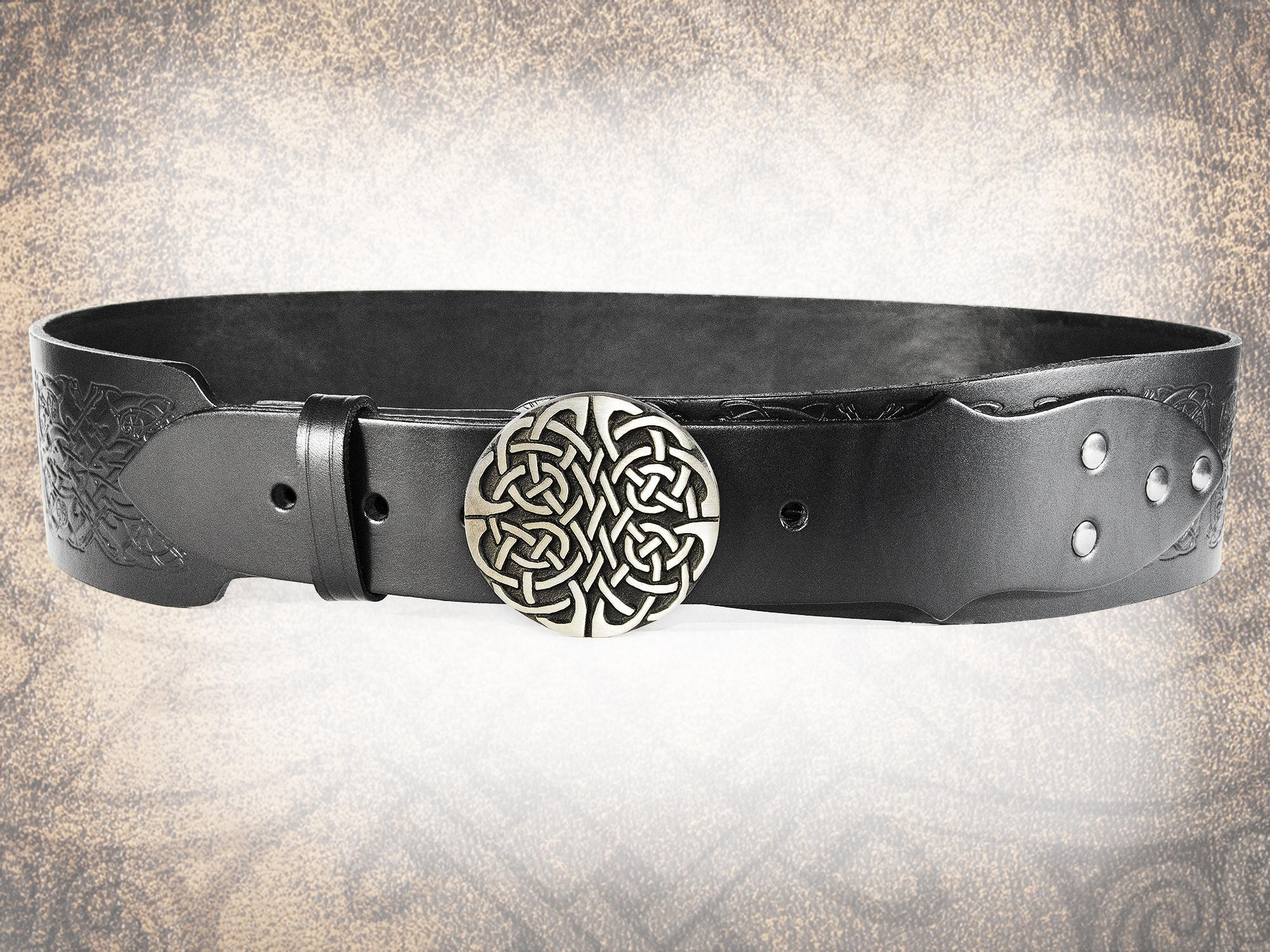 Men’s Celtic Kilt Belt Buckle Thistle Antique Finish / Celtic Kilt Belt Buckle E - Foto 4