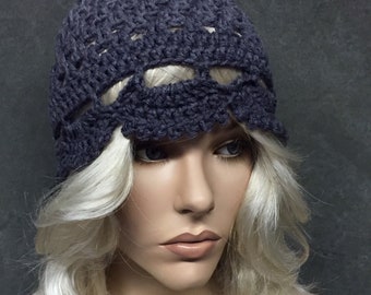 Crochet Juliette Cap,Shades of Gray,Skull Cap, Handmade, Boho,Hippie,Women,Accessories,Vintage-style,Beanie