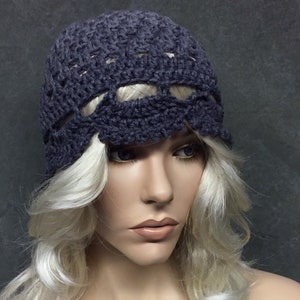 Crochet Juliette Cap,Shades of Gray,Skull Cap, Handmade, Boho,Hippie,Women,Accessories,Vintage-style,Beanie image 1