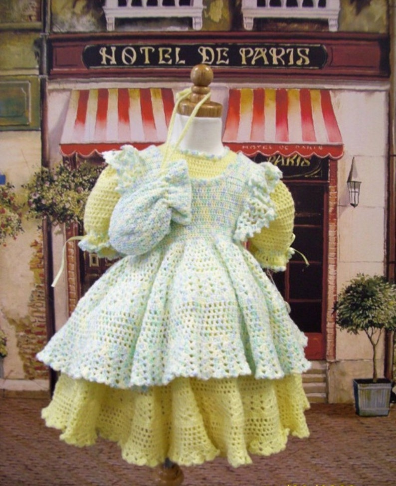 Yellow Crochet Dress Crochet Pinaforecrochet Etsy