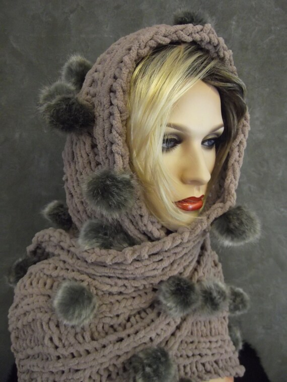 Brown chenille hat and scarf Addy Chenille Beanie Hat | Soft Winter Beanies for Women main image 4