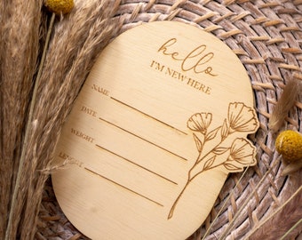 Baby Namensschild, Geburtsdaten Zeichen, Baby Namensanzeige, Krankenhaus Namensschild, Neugeborenen Name Holzschild, Babypartygeschenk für Neugeborene
