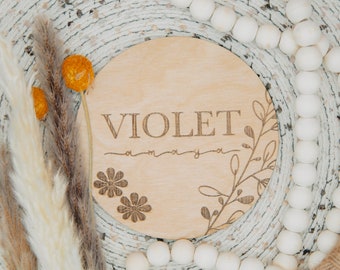 Wooden Custom Newborn Name Announcement, Birth Sign, Birth Announcement Sign, Birth Announcement Sign for hospital Sign, birth stats sign