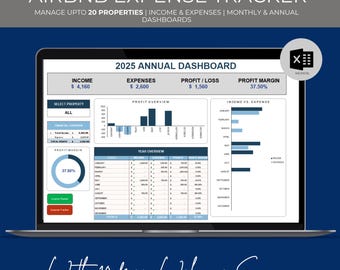 Airbnb Income Expense Tracker: Excel Template, Vacation Rental Management (Digital Download)
